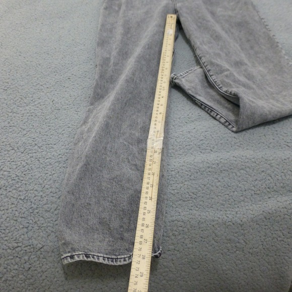 GAP Denim Jumpsuit Womens 8 Short Sleeve Button Front Acid Wash Gray One Piece - Picture 8 of 11